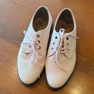 Dr. Martens Giselle Textured Pink Lace-Up Shoes